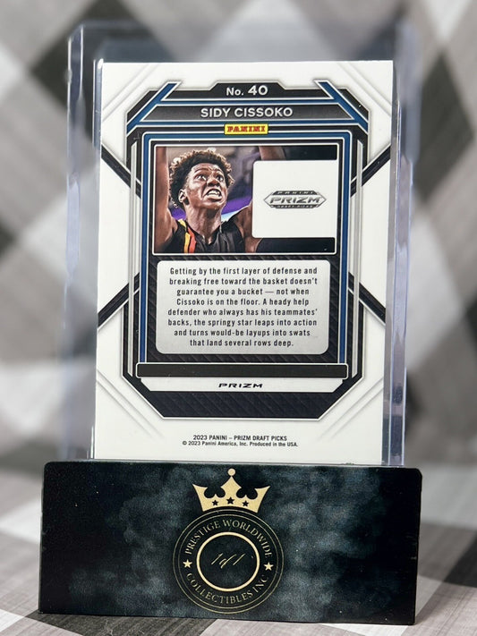 Sidy Cissoko 2023 Panini Prizm Draft Picks Green Prizm Rookie #40 SA Spurs RC