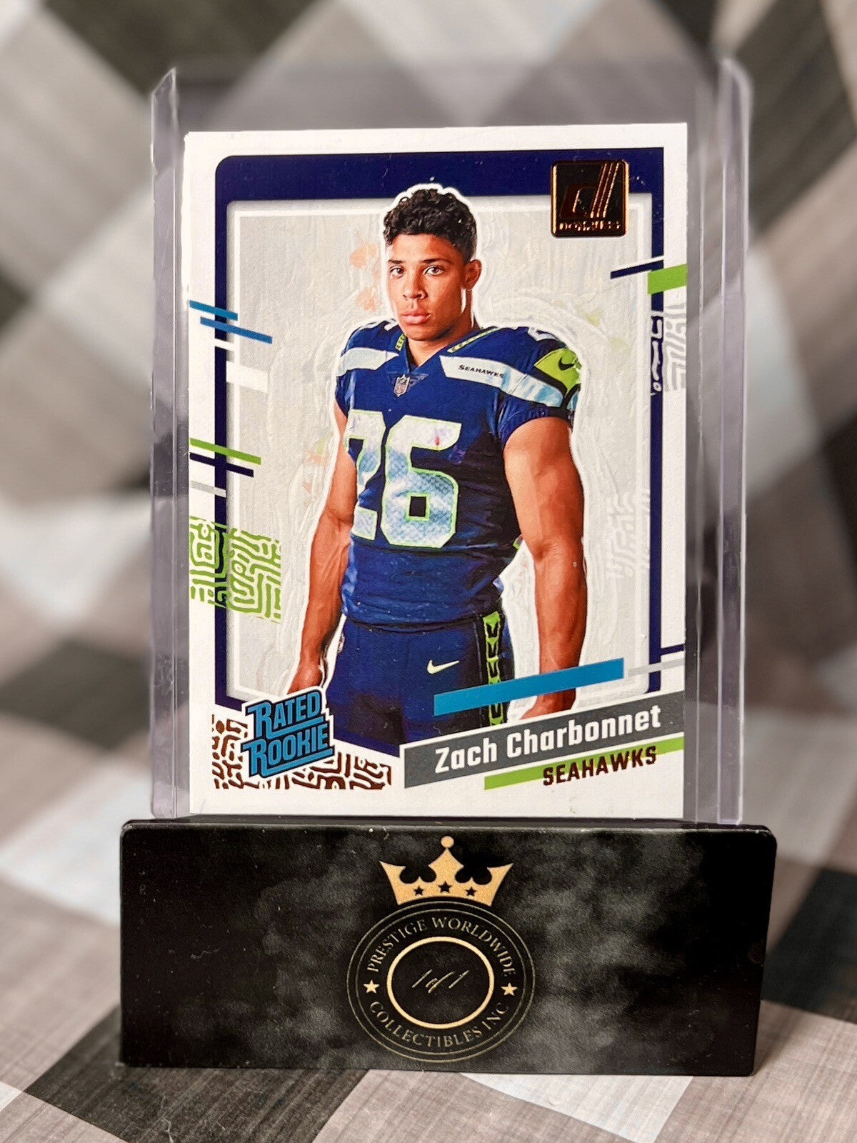 Zach Charbonnet 2023 Panini Donruss Canvas Bronze Rated Rookie #16 Seahawks RC