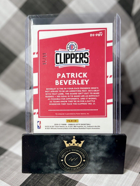 Patrick Beverley 2021-22 Donruss Optic Dominators Auto /99 #DS-PBV LA Clippers