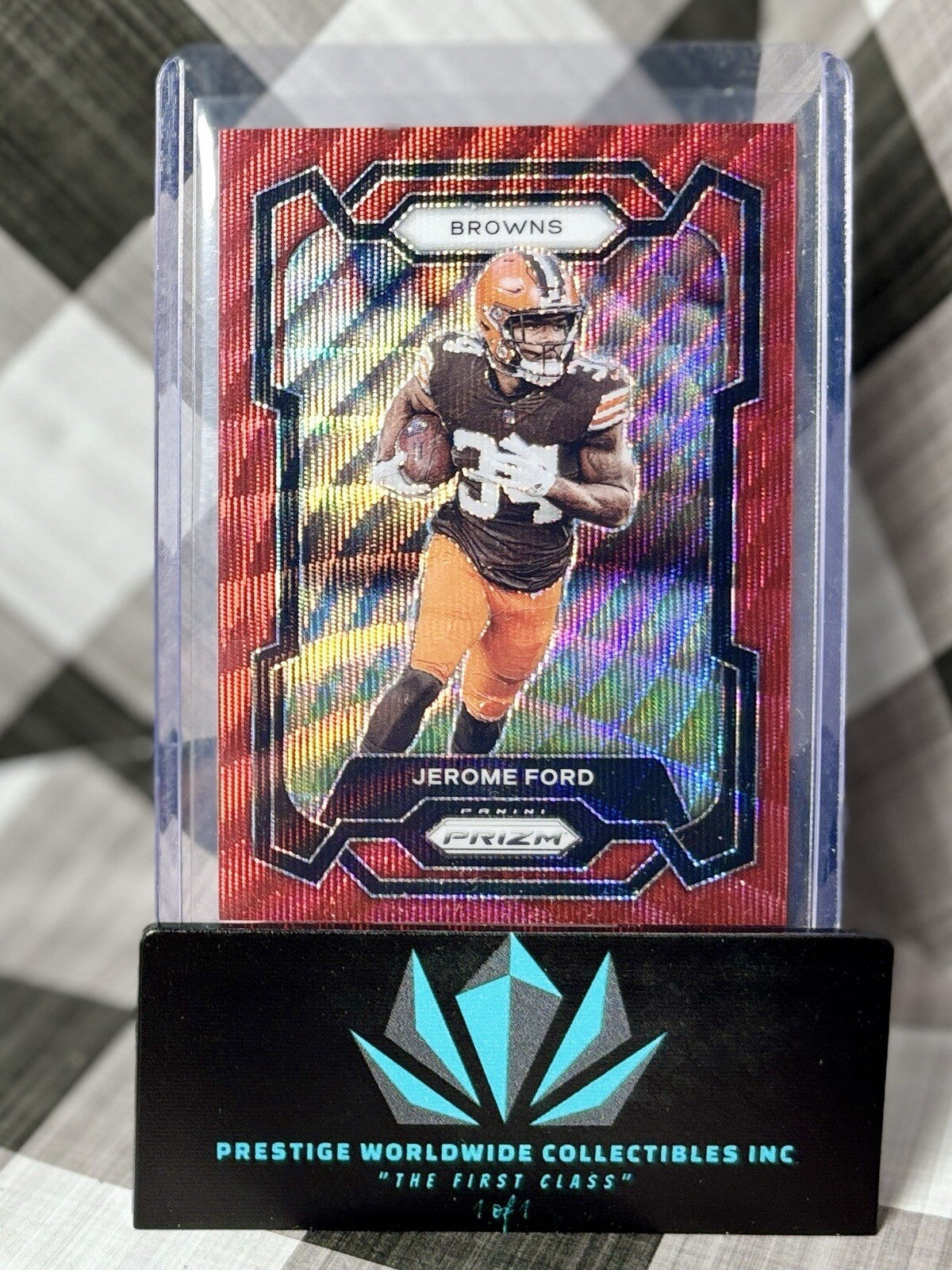 Jerome Ford 2023 Panini Prizm Red Wave Prizm /149 #66 Cleveland Browns