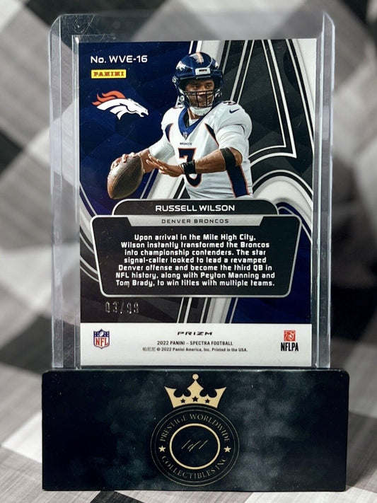 Russell Wilson 2022 Panini Spectra Wavelength # Match 3 /99 #WVE-16 SP Broncos