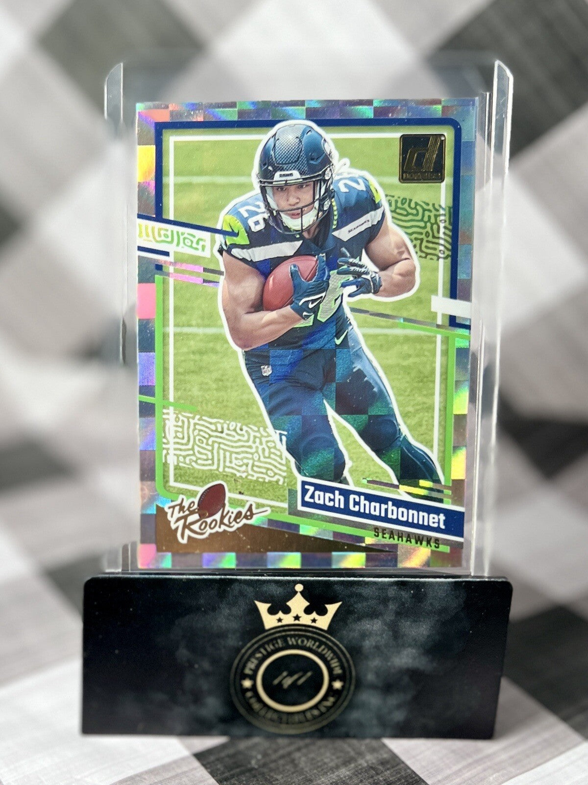 Zach Charbonnet 2023 Panini Donruss The Rookies #16 Seattle Seahawks RC