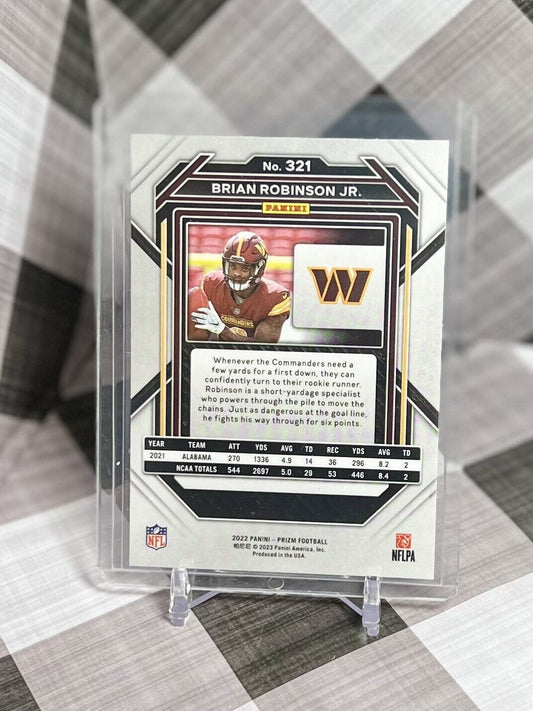 2022 Panini Prizm Brian Robinson Jr. Rookie Base #321 - Washington Commanders RC