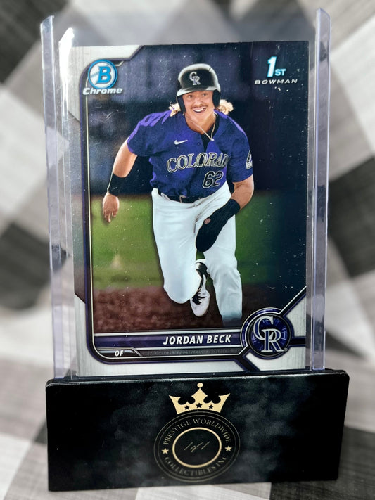 Jordan Beck 2022 Bowman Chrome 1st #BDC-34 Colorado Rockies