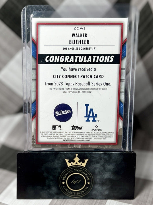 Walker Buehler 2023 Topps Series 1 City Connect Patch Relic #CC-WB Los Dodgers