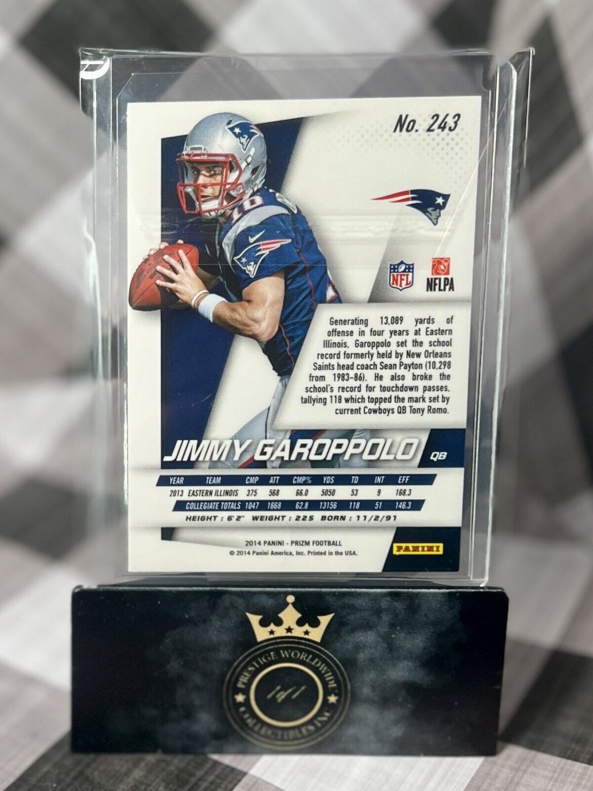 Jimmy Garoppolo 2014 Panini Prizm Rookie #243 New England Patriots RC & 49ers