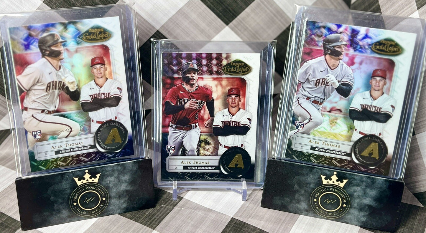 Alek Thomas 2022 Topps Gold Label Class 1, 2 & 3 Rookie #89 AZ Diamondbacks x3