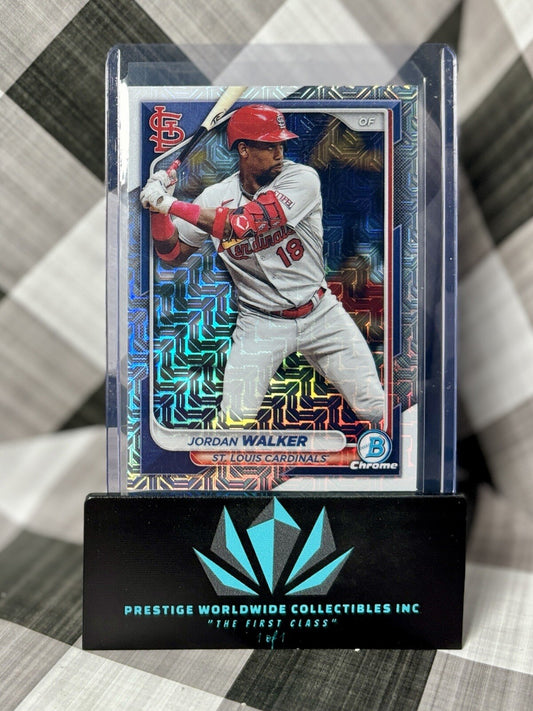 Jordan Walker 2024 Bowman Chrome Mojo Refractor #29 St. Louis Cardinals