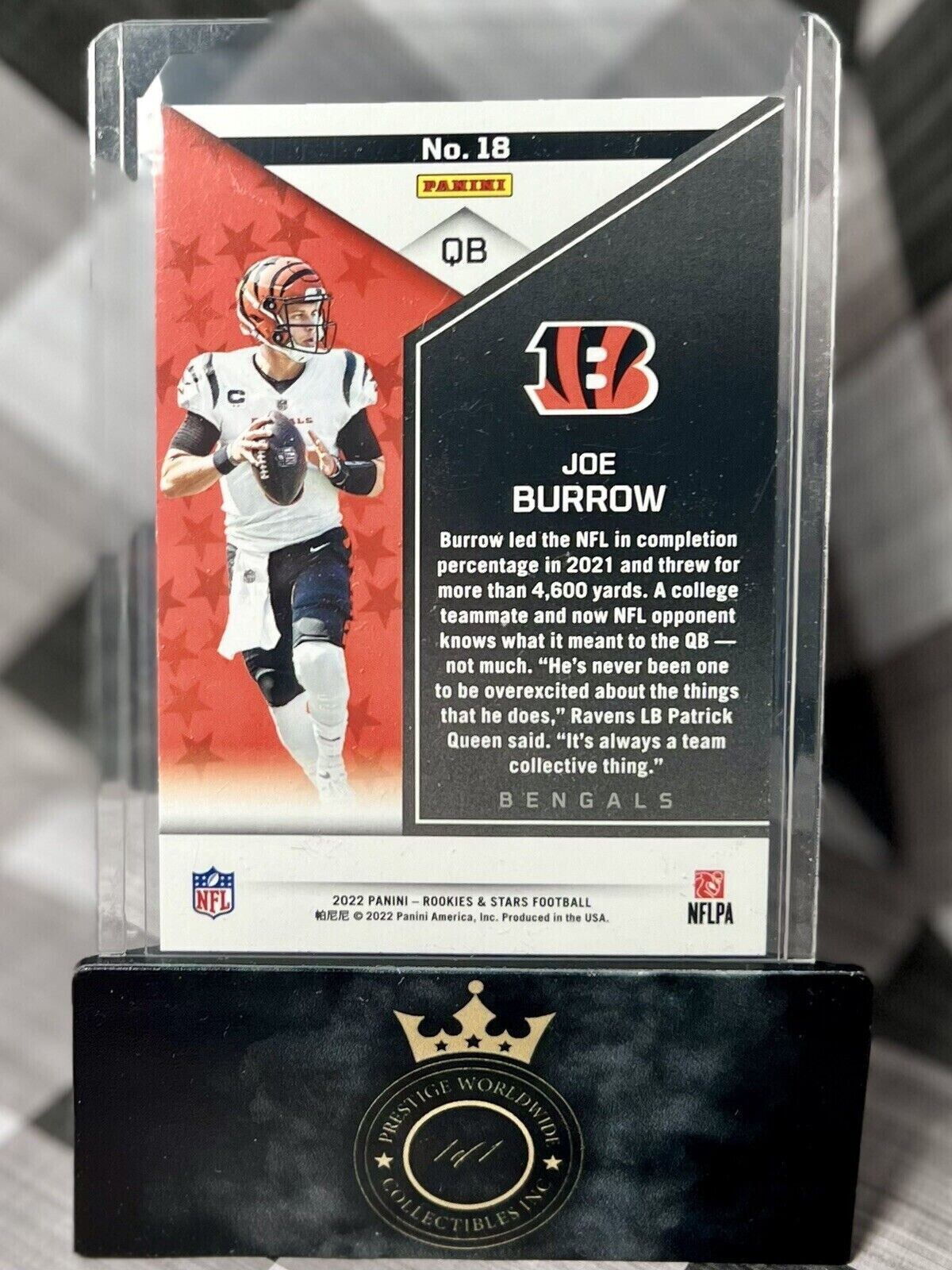 Joe Burrow 2022 Panini Rookies & Stars NFL Red #18 - Cincinnati Bengals ๐ฅ