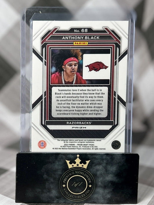 Anthony Black 2023 Panini Prizm Draft Picks Green Prizm RC #68 Magic Rookie & AR