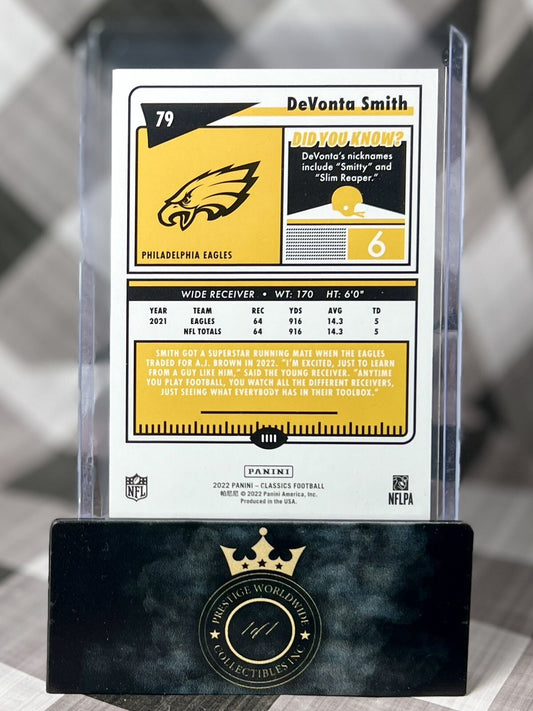 DeVonta Smith 2022 Panini Classics Blue Timeless Tributes /125 #79 PHI Eagles SP
