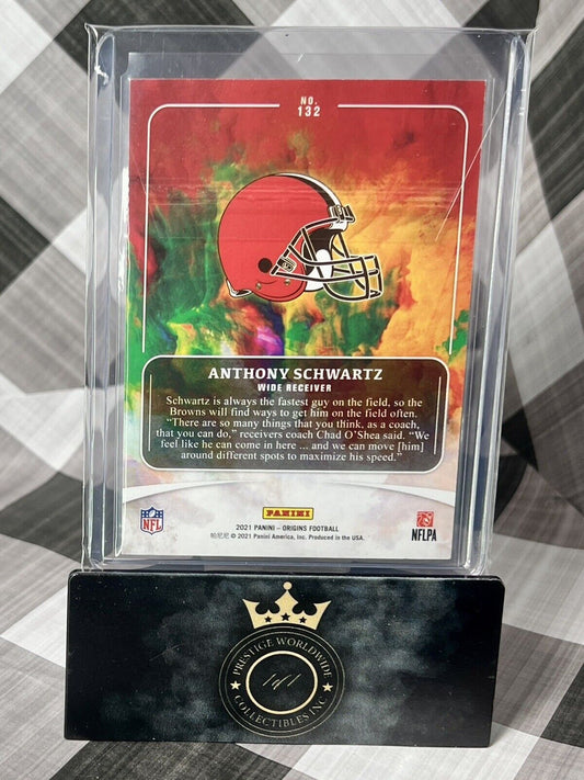 Anthony Schwartz 2021 Panini Origins Rookie Red /299 #132 Cleveland Browns RC