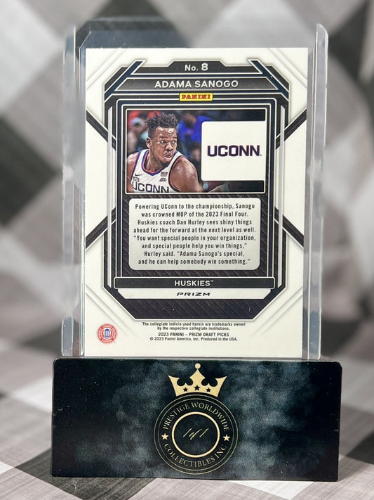 Adama Sanogo 2023-24 Prizm Draft Picks Purple Wave #8 UCONN & Chicago Bulls