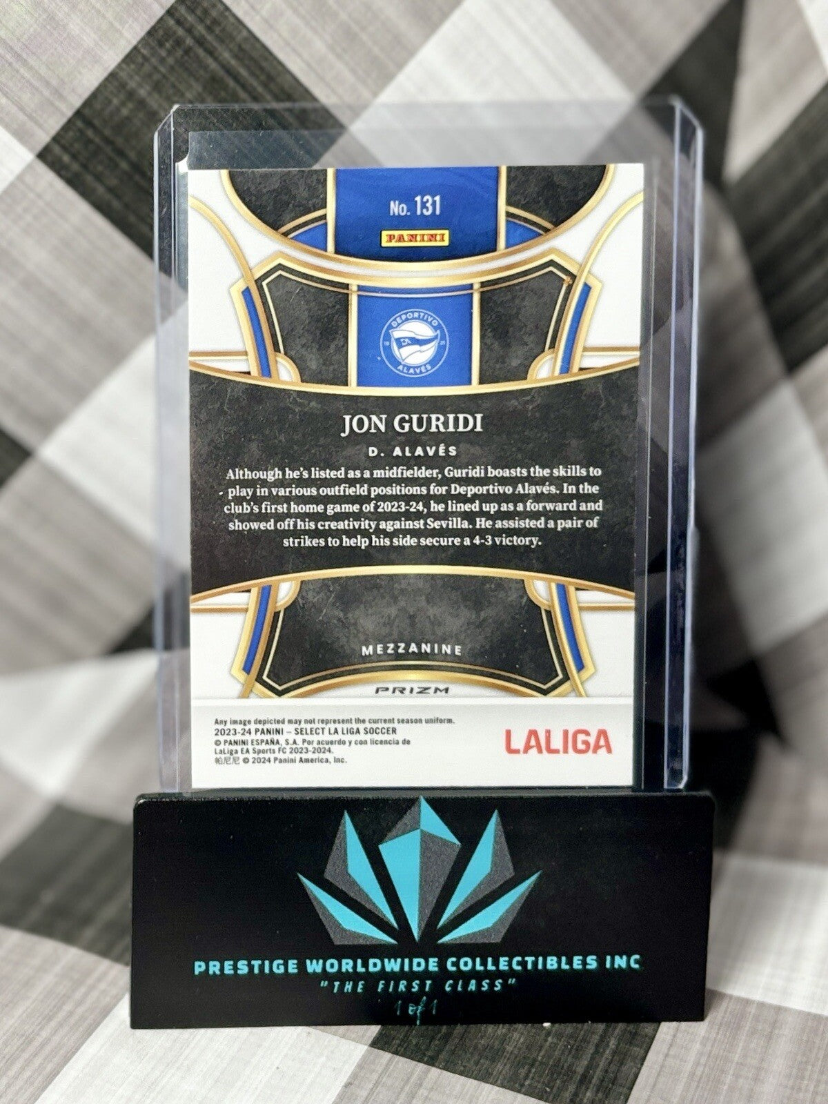 Jon Guridi 2023-24 Select La Liga Purple Mojo Prizm Rookie #131 D. Alvades RC