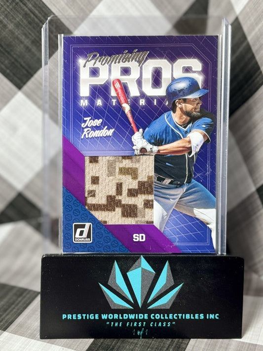 Jose Rondon 2018 Donruss Promising Pros Game Worn Jersey Patch #PPM-JR Padres