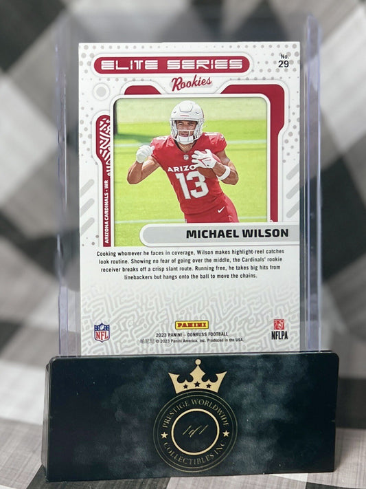 Michael Wilson 2023 Panini Donruss Elite Series Rookies #29 Arizona Cardinals RC