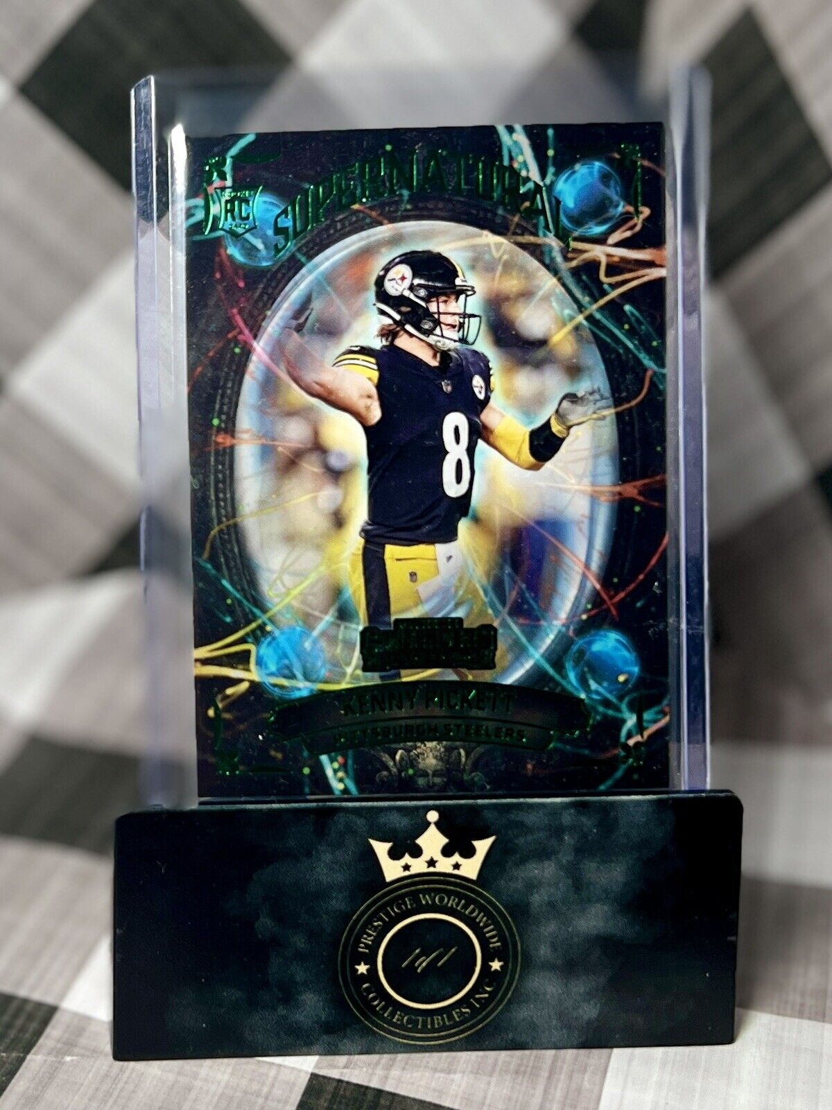 Kenny Pickett 2022 Contenders Emerald Supernatural Rookie #SN-KPI Steelers RC