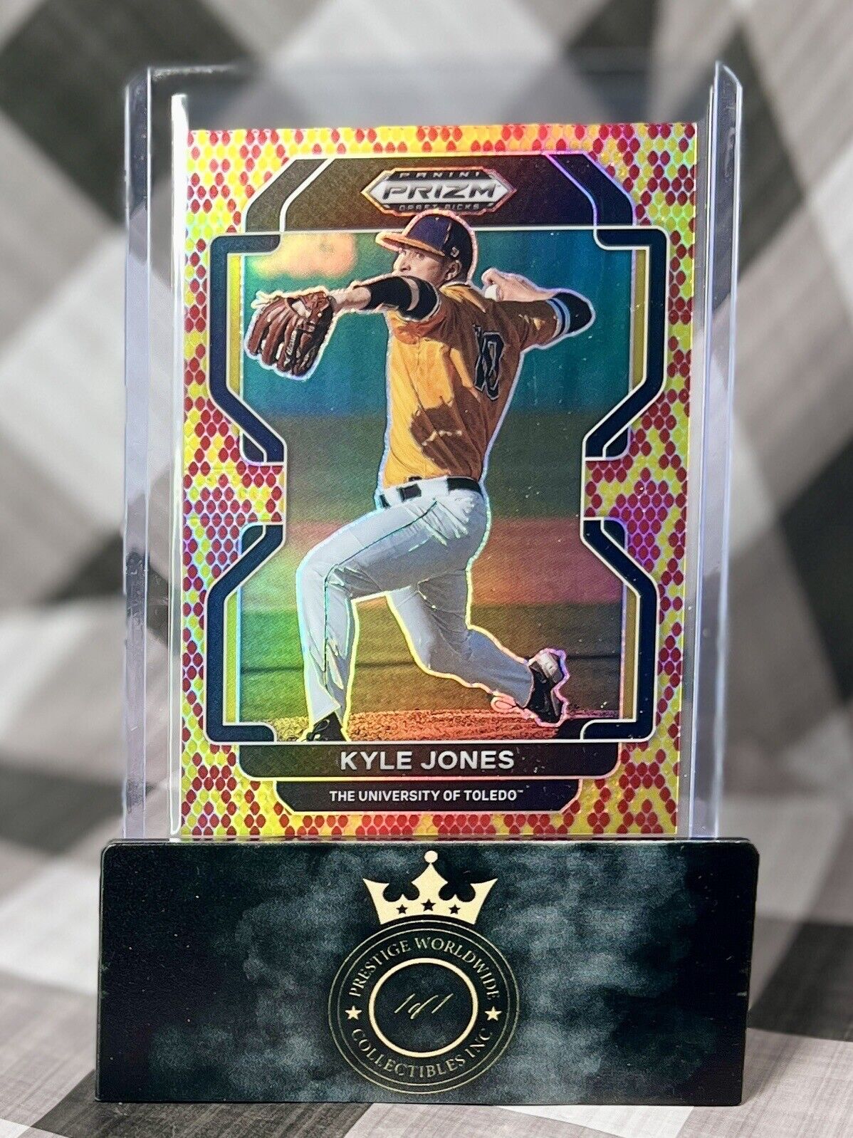 Kyle Jones 2022 Prizm Draft Picks Snakeskin Prizm /25 #PDP204 Toledo & MIN Twins