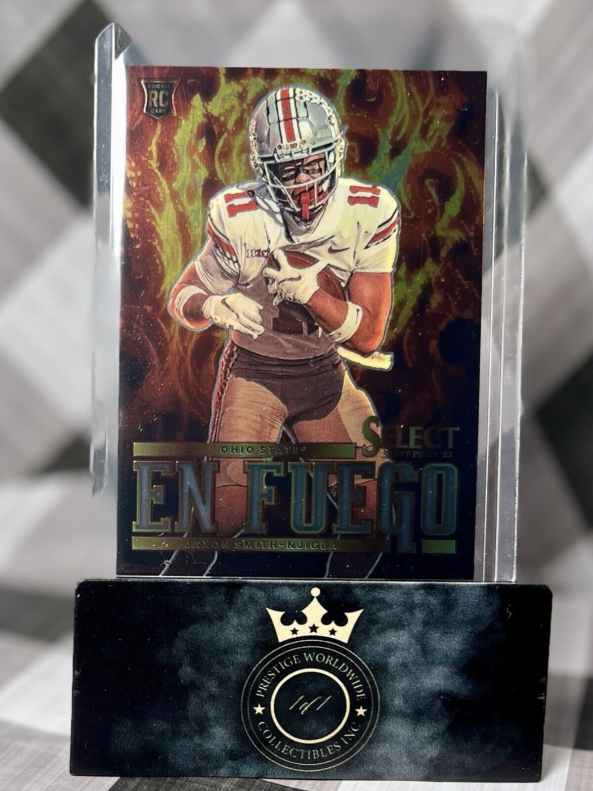 Jaxon Smith-Njigba 2023 Panini Select Draft Picks En Fuego #EF-JSN SEA & OSU