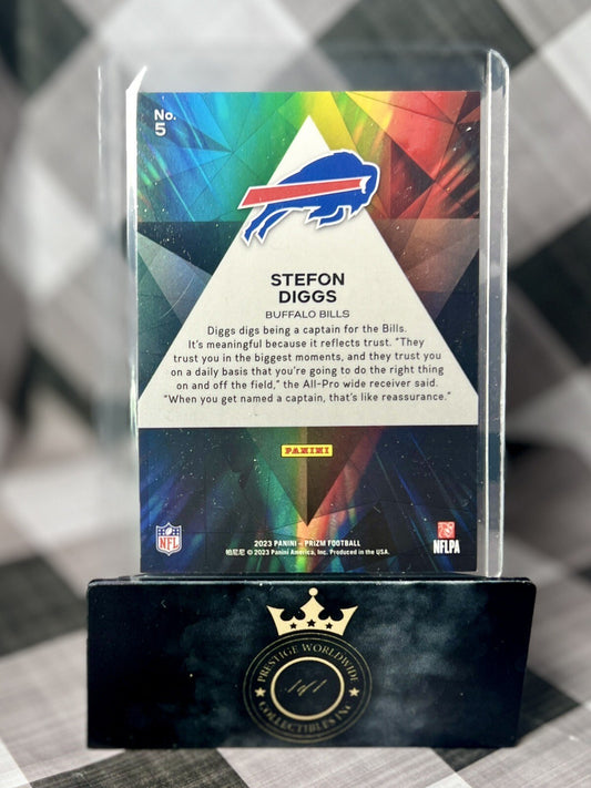 Stefon Diggs 2023 Panini Prizm Prizmatic SP Insert #5 Buffalo Bills Star WR SP