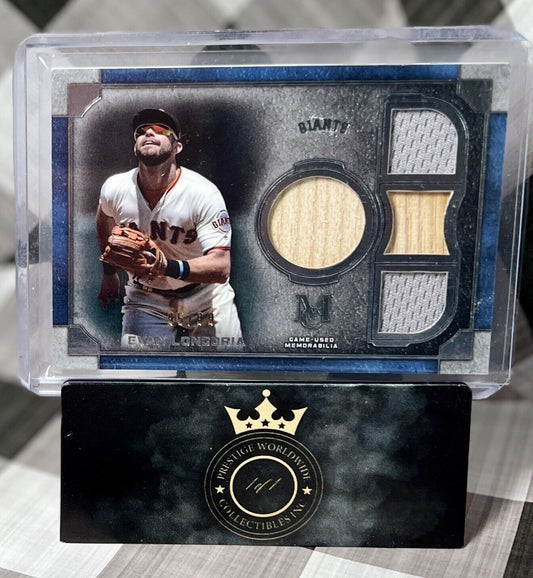 EVAN LONGORIA 2019 TOPPS MUSEUM COLLECTION QUAD GAME USED RELIC /99 #SPQR-EL SFG