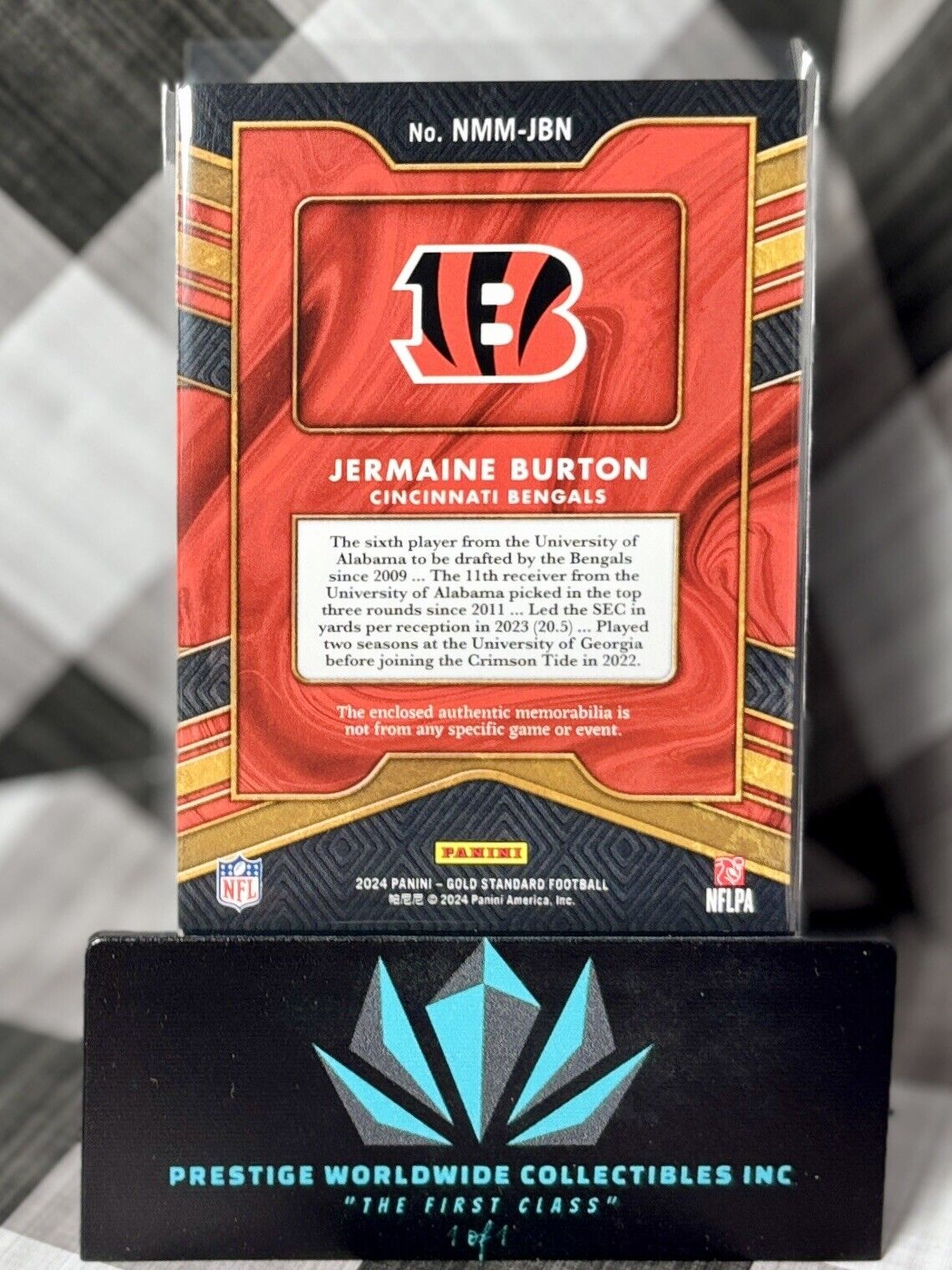 Jermaine Burton 2024 Gold Standard Newly Minted Rookie Patch /499 #NMM-JBN Cincy