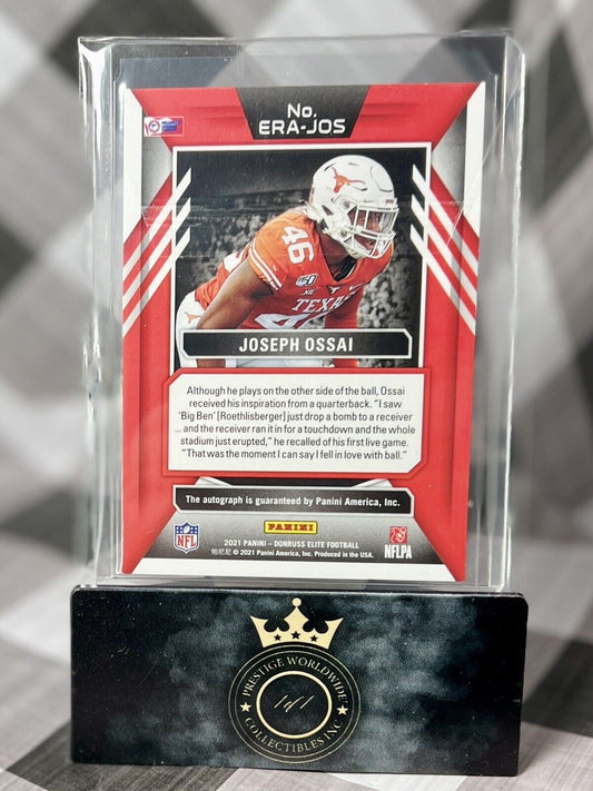 Joseph Ossai 2021 Panini Elite Red Rookie Auto /75 #ERAJOS Cincinnati Bengals RC