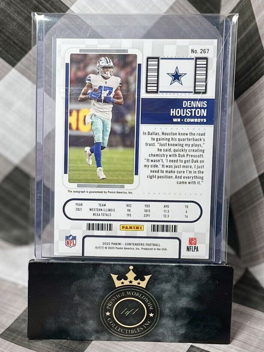 Dennis Houston 2022 Contenders Rookie Ticket Auto #267 - Dallas Cowboys RC