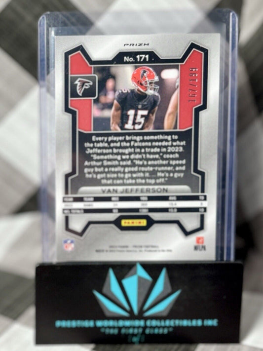 Van Jefferson 2023 Panini Prizm Blue Wave Prizm /199 #171 Atlanta Falcons