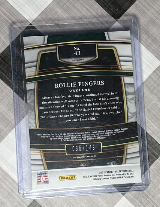 2022 SELECT BASEBALL ROLLIE FINGERS #43 OAKLAND A’S BLUE PRIZM #'d 95/149 MVP ⚾️