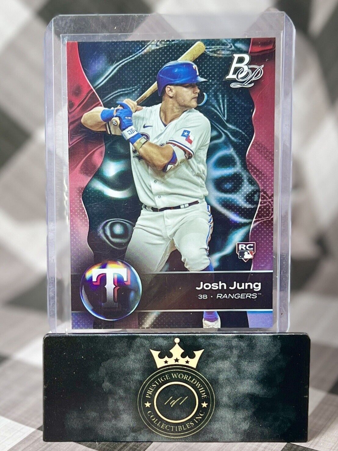Josh Jung 2023 Bowman Platinum Rookie #1 Texas Rangers World Series RC