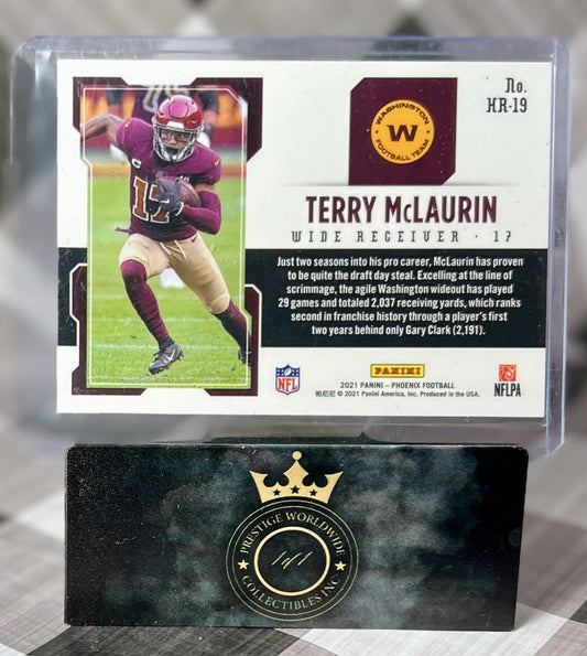 Terry McLaurin 2021 Panini Phoenix Hot Routes Silver Prizm #HR-19 Commanders