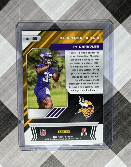 2022 Panini XR Football #155 TY CHANDLER RC #'d 65/249 Red - Minnesota Vikings📈
