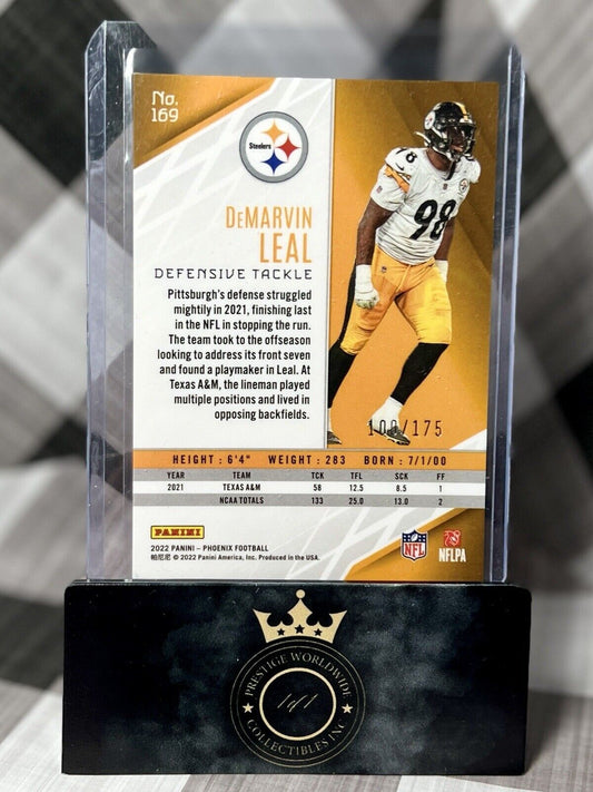 DeMarvin Leal 2022 Panini Phoenix Lava Rookie /175 #169 PIT Steelers RC