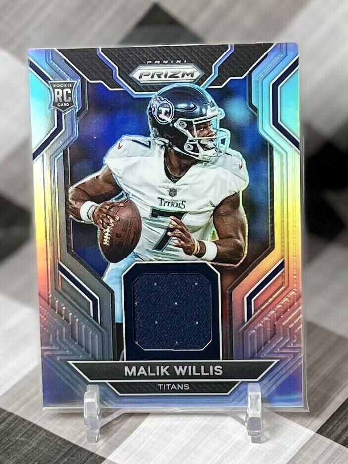 🔥Malik Willis 2022 Panini Prizm Silver Rookie Gear Patch #RG-MW - Titans RC📈🔥