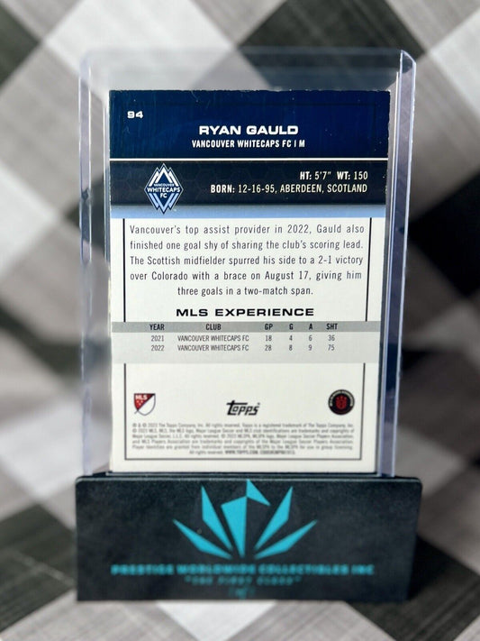 Ryan Gauld 2023 Topps Chrome MLS Blue Refractor /99 #94 Vancouver Whitecaps FC