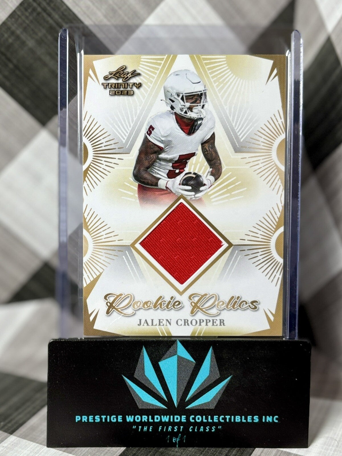 Jalen Cropper 2023 Leaf Trinity Rookie Relics Patch #RR-17 Dallas Cowboys RC