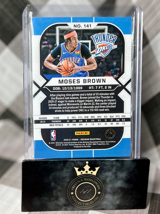 Moses Brown 2020-21 Obsidian Silver Rookie #141 OKC Thunder