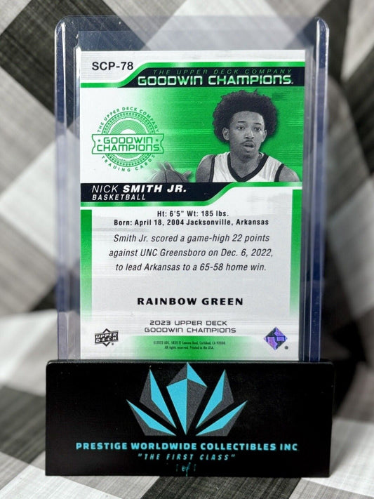 Nick Smith Jr. 2023 UD Goodwin Champions Splash Of Color Neon Green RC #SCP-78