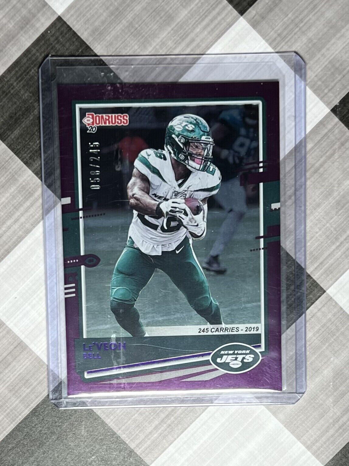 2020 Donruss Purple /245 Le’veon Leveon Bell New York Jets Variation