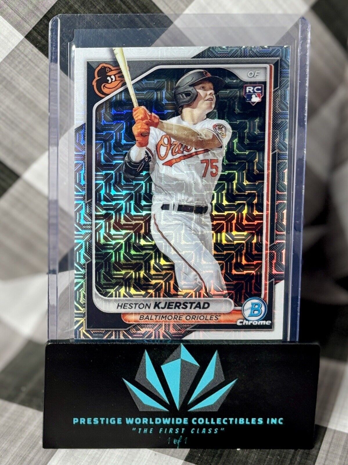 Heston Kjerstad 2024 Bowman Chrome Mojo Refractor Rookie #9 Baltimore Orioles RC