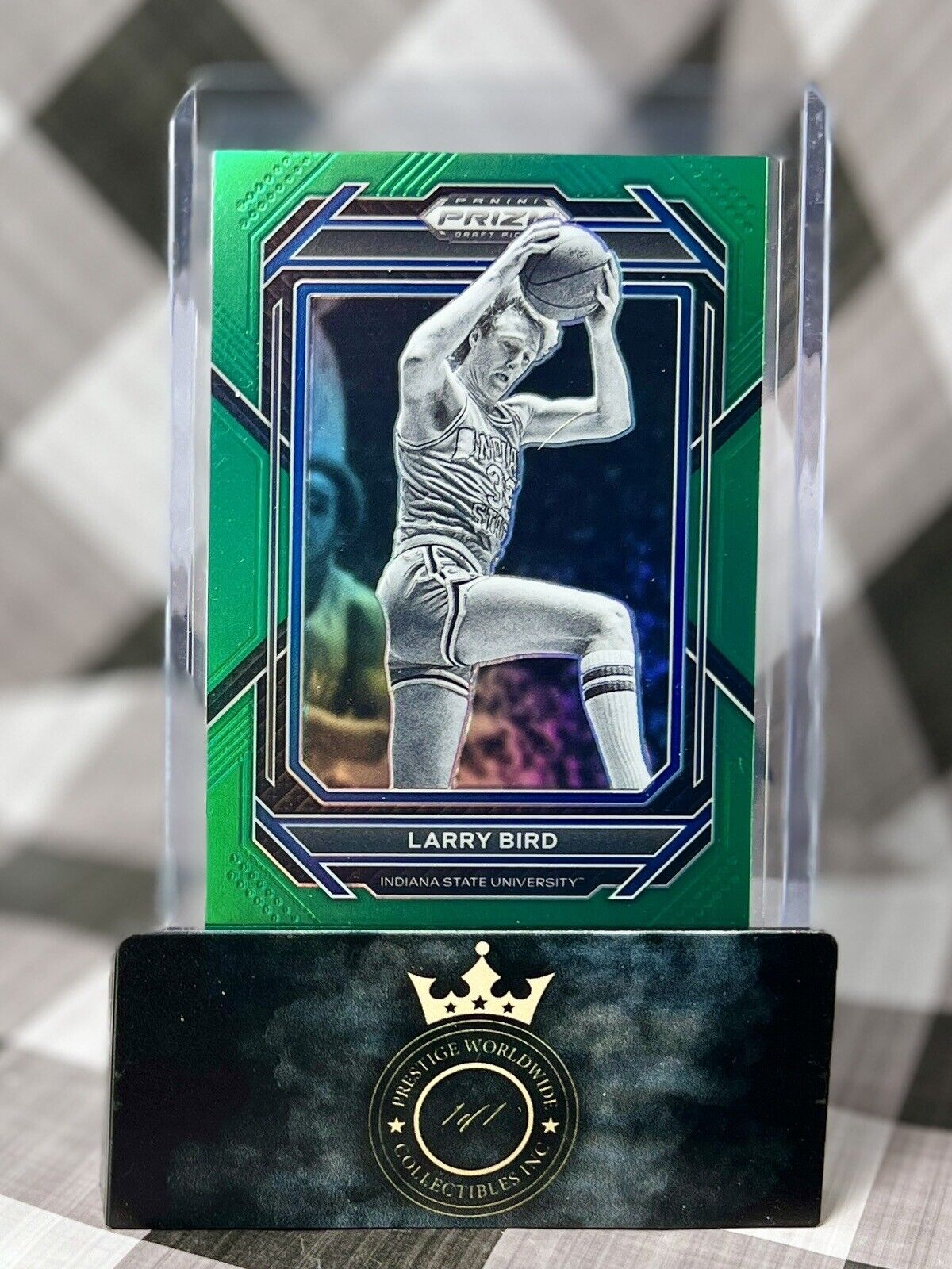 Larry Bird 2023 Prizm Draft Picks Green Refractor #95 Boston Celtics HOF