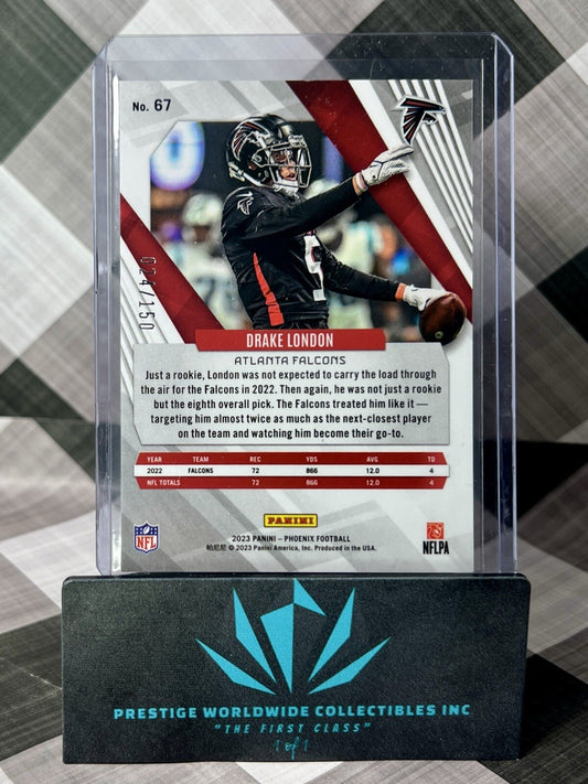 Drake London 2023 Panini Phoenix Lava Prizm Parallel SP /150 #67 Atlanta Falcons