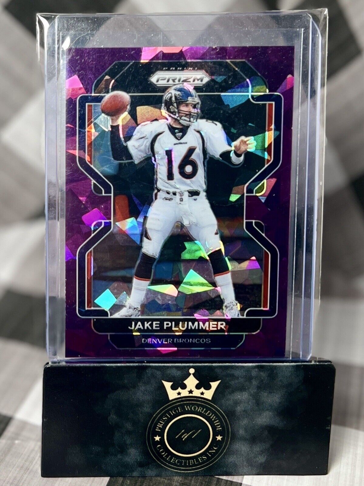 Jake Plummer 2021 Panini Prizm Purple Ice Prizm /225 #207 Denver Broncos