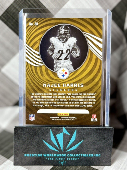 Najee Harris 2023 Panini Illusions Trophy Collection Bronze /499 #88 Steelers SP