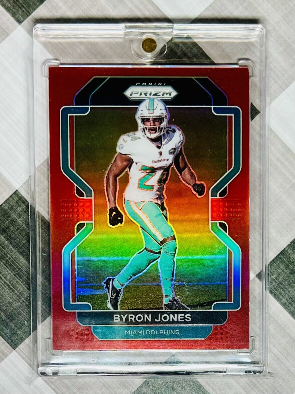 Byron Jones 2021 Red Prizm SSP Dolphins Rookie Panini Retail SP #110 - CASE HIT!