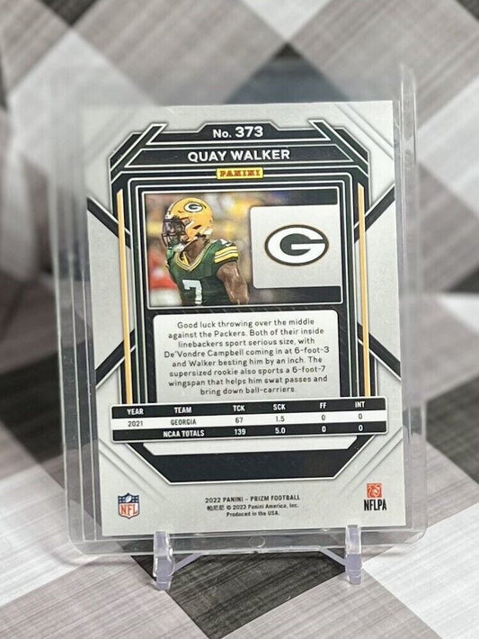2022 Panini Prizm Quay Walker Rookie Base #373 - Green Bay Packers & Georgia RC