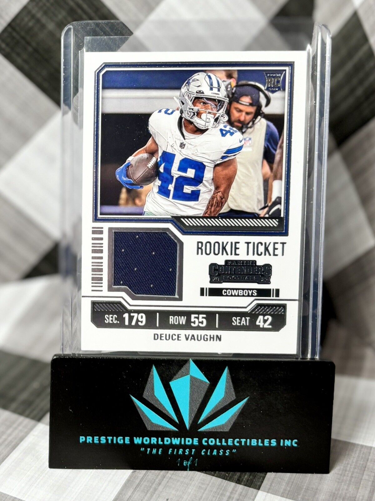 Deuce Vaughn 2023-24 Panini Contenders Rookie Season Ticket Patch #TS8 Cowboys