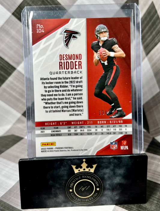 Desmond Ridder 2022 Phoenix Rookie Lava Prizm /175 #104 - Falcons RC