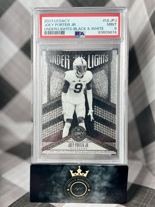 Joey Porter Jr. 2023 Legacy Under the Lights B&W Rookie PSA 9 #UL-JPJ Steelers
